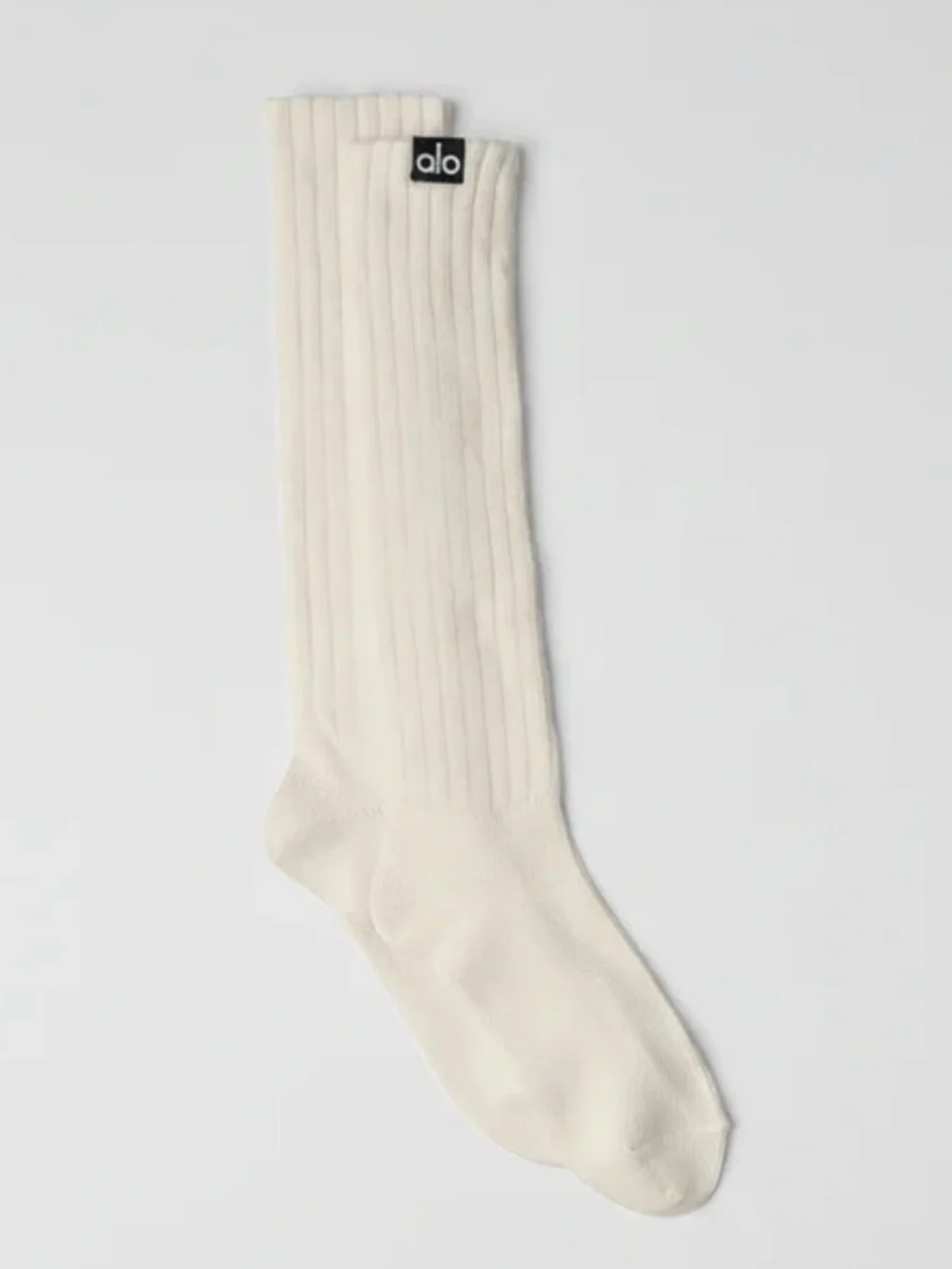 NWT ALO Unisex Scrunch Sock, Bone, size S